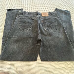 Vintage Levi's Mens orange tab Faded black denim jeans Pants size 38x34 90s